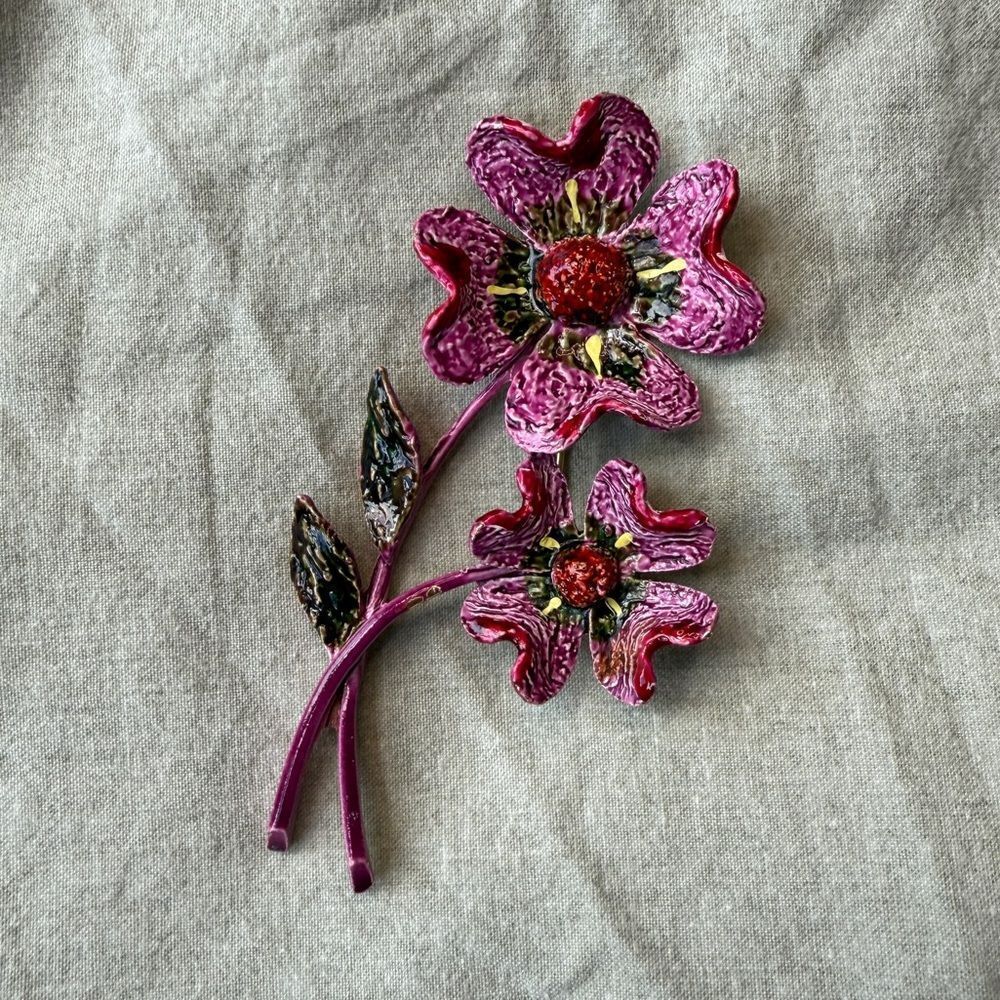 1960s ART - Arthur Pepper Flower Power Double Bloom Brooch
